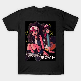 vaporwave anime aesthetic rosa hilda gen 5 video game T-Shirt